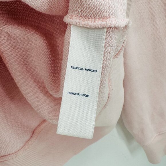 Rebecca Minkoff Pink California Jennings Crew Oversized Graphic Large Sweatshirt - Picture 5 of 8
